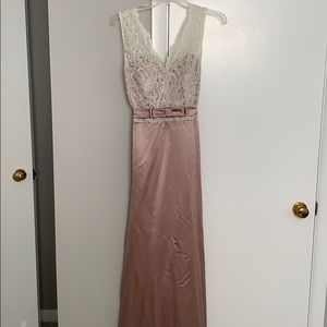 Champagne and ivory long dress